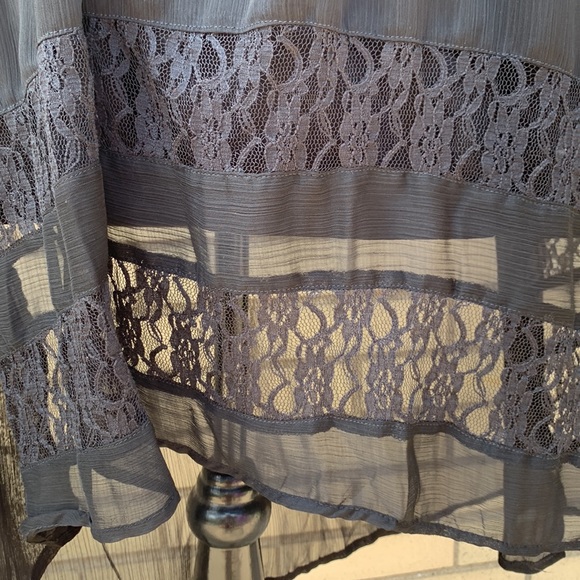 Mudd Black Chiffon Overlay High-Low Smock Back Dress - Picture 7 of 12